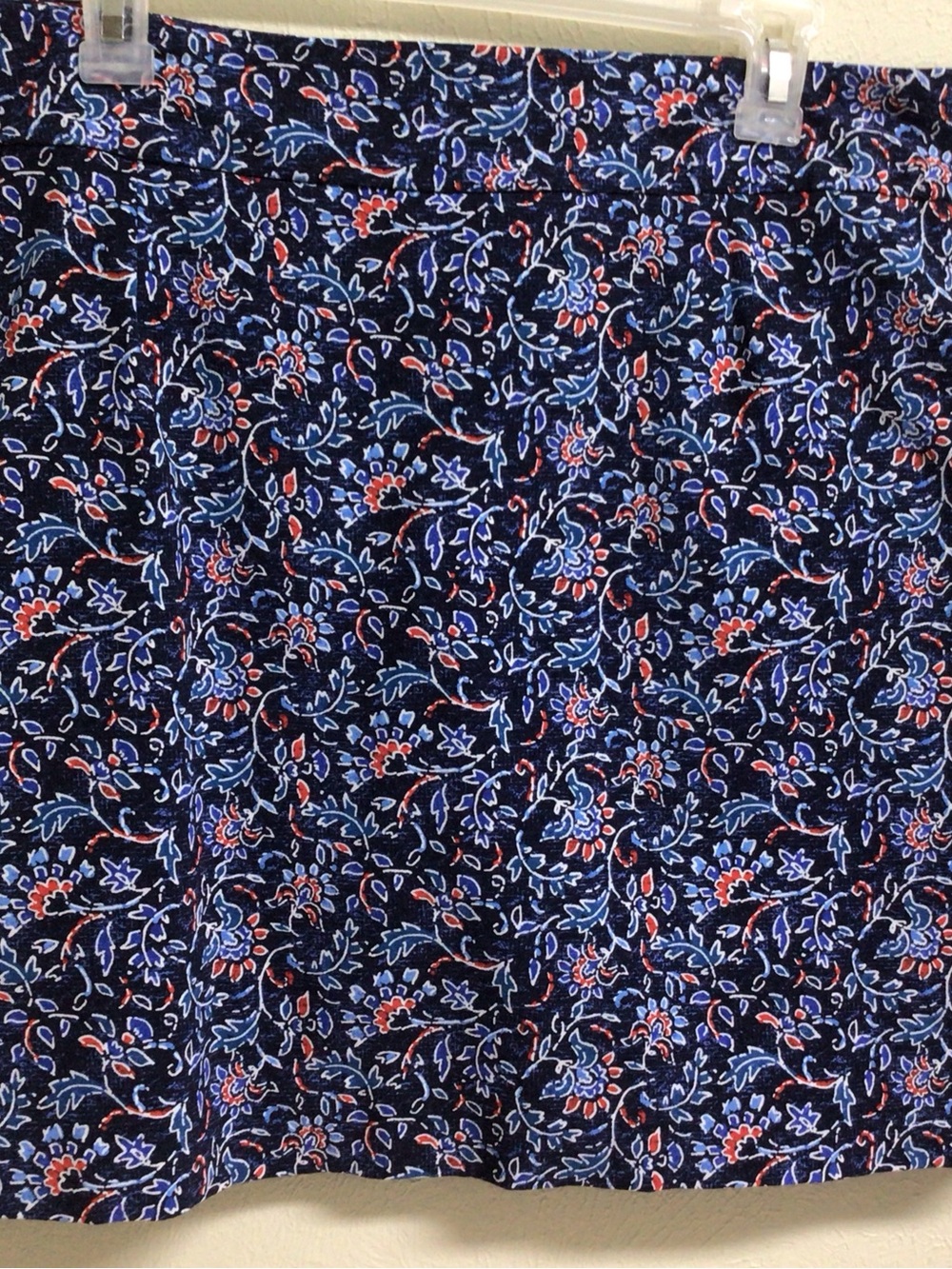 Coral Bay Navy Floral Skort with Blue and Red Accents